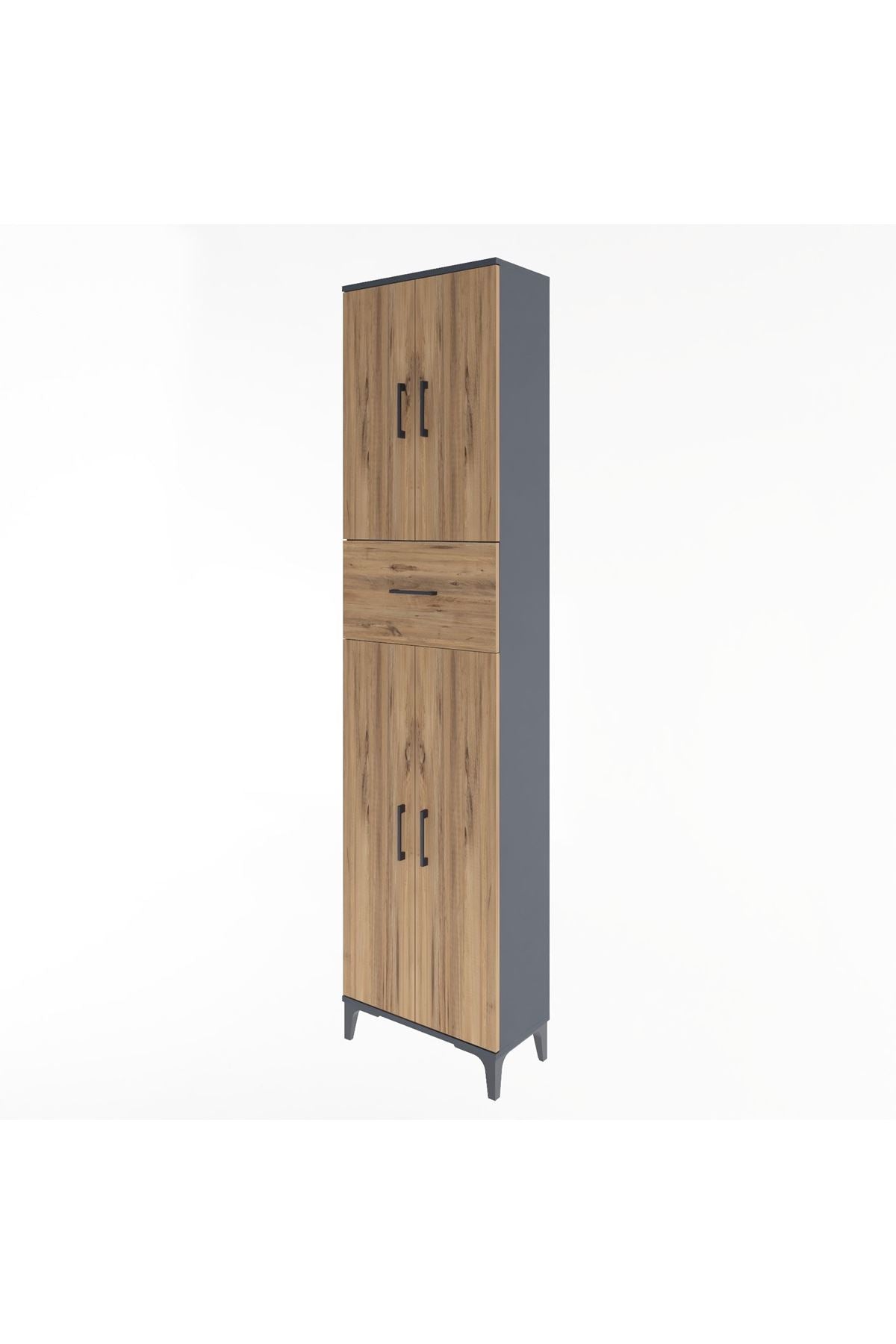 Arges Dolap 4 Raflı Tek Çekmeceli 4 Kapaklı 60x30x243 - S32M005V6A