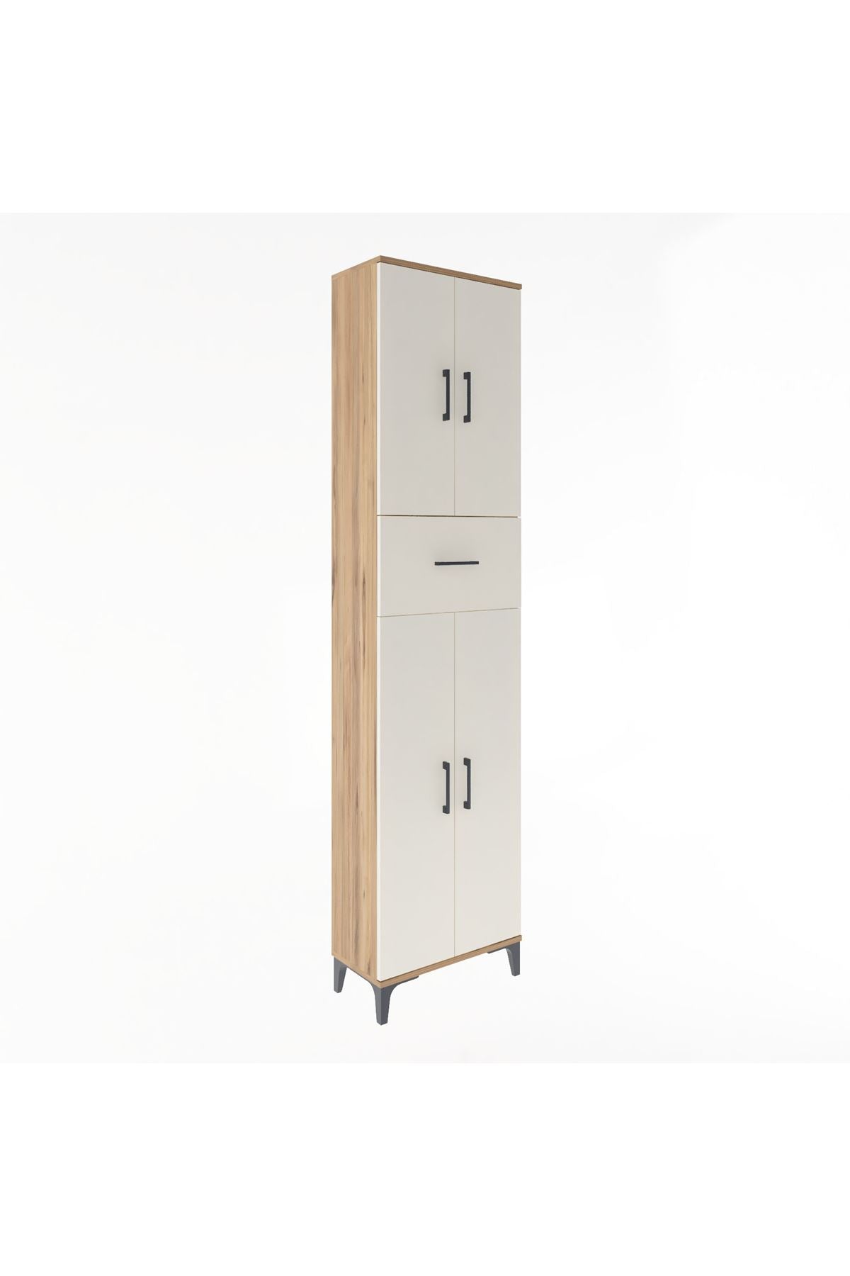 Arges Dolap 4 Raflı Tek Çekmeceli 4 Kapaklı 60x30x243 - S32M005V7A