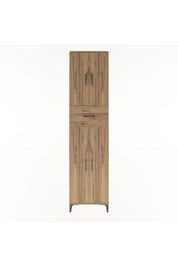 Arges Dolap 4 Raflı Tek Çekmeceli 4 Kapaklı 60x30x243 Çam-Çam