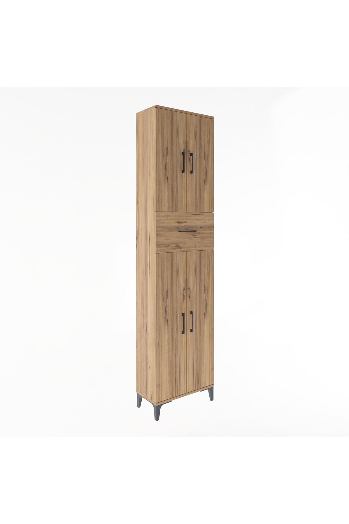 Arges Dolap 4 Raflı Tek Çekmeceli 4 Kapaklı 60x30x243 - S32M005V9A