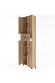Arges Dolap 4 Raflı Tek Çekmeceli 4 Kapaklı 60x30x243 - S32M005V9A