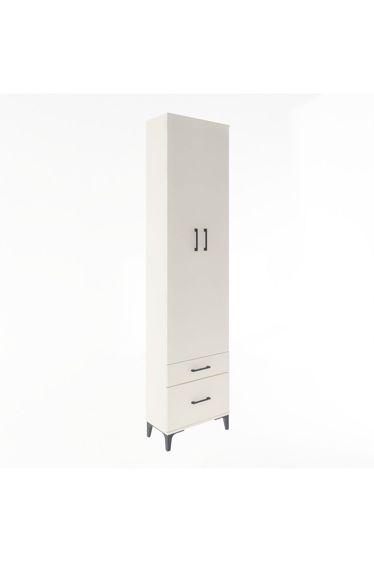 Arges Dolap 4 Raflı 2 Çekmeceli 2 Kapaklı 60x30x243 Aytaşı-Aytaşı