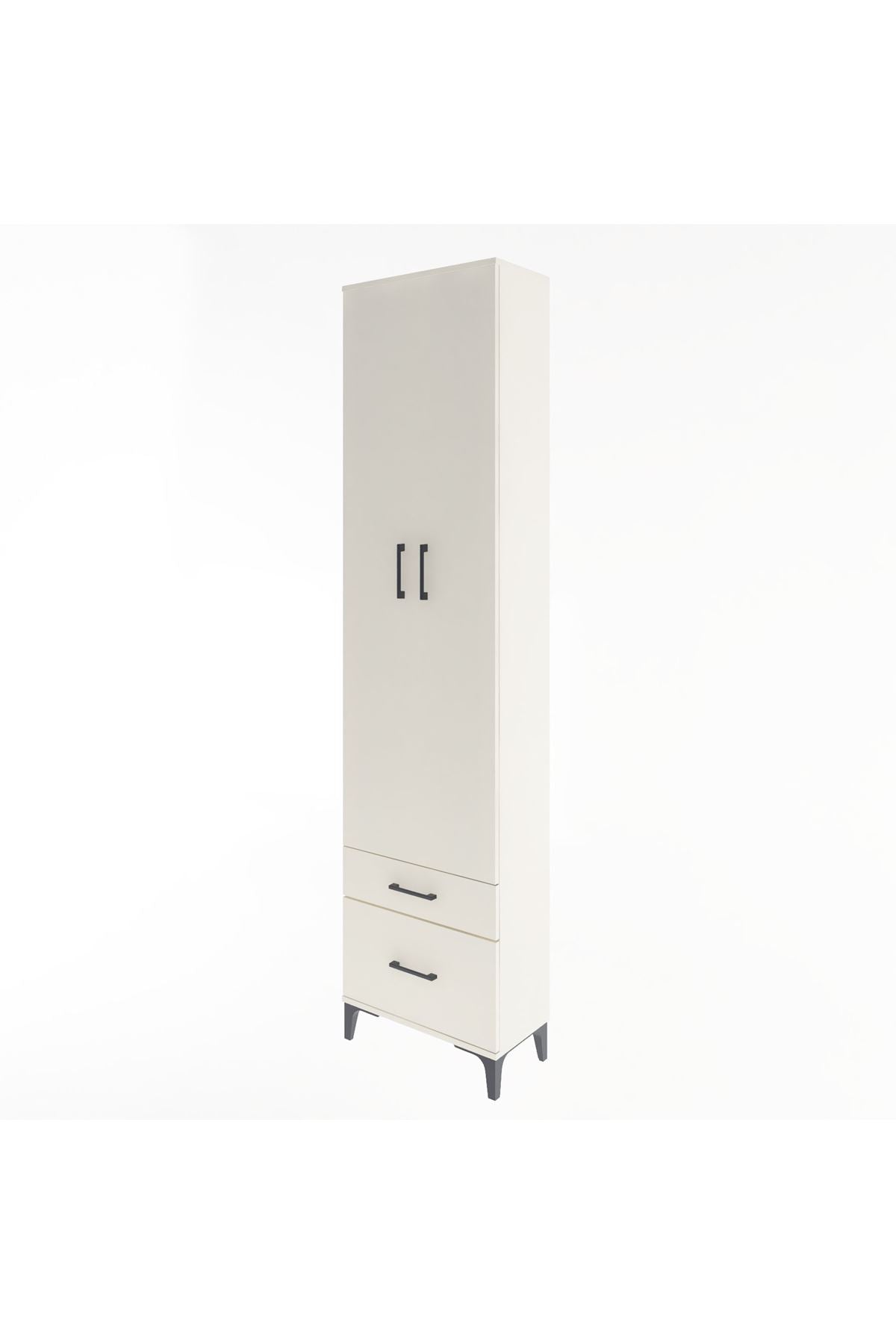 Arges Dolap 4 Raflı 2 Çekmeceli 2 Kapaklı 60x30x243 Aytaşı-Aytaşı