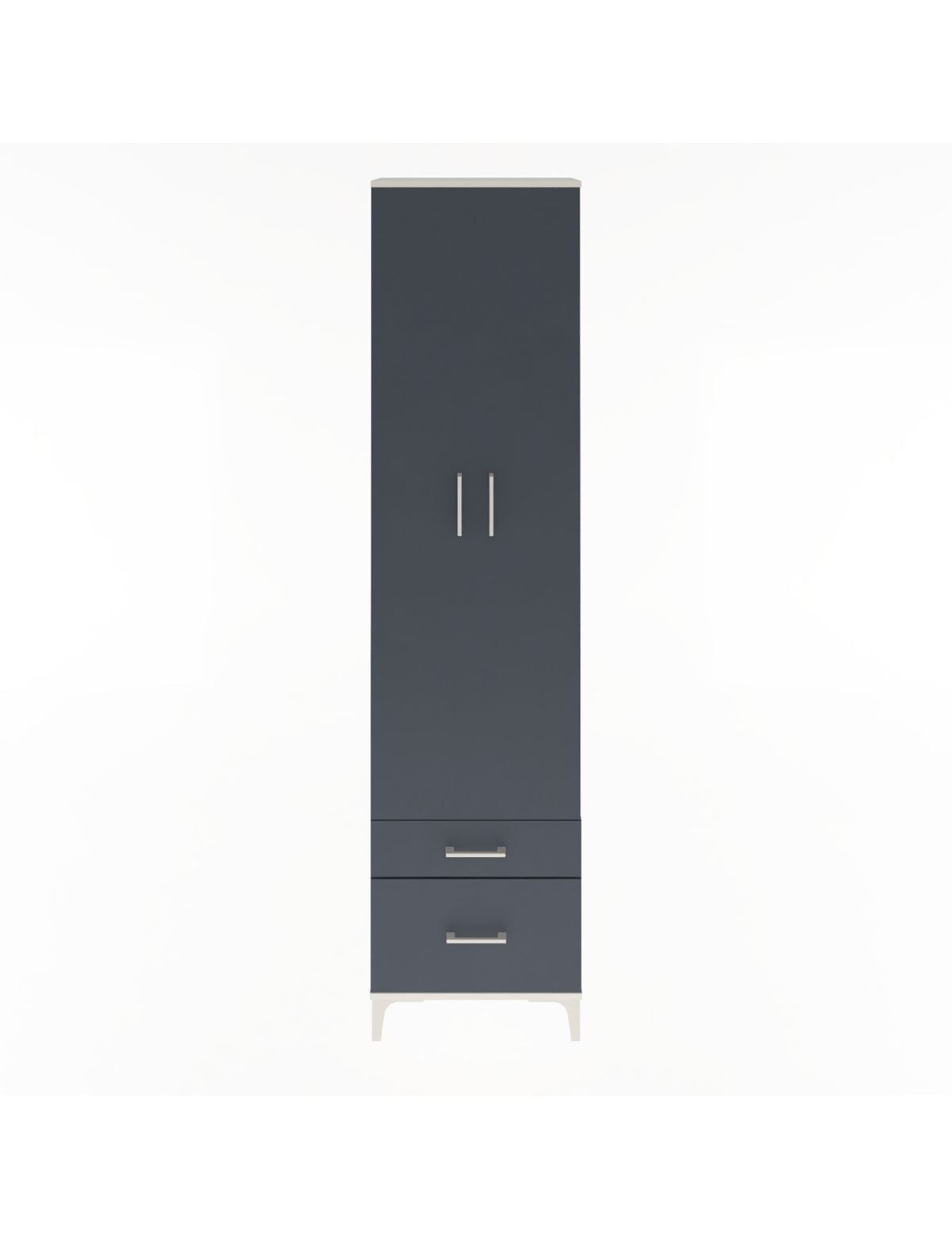 Arges Dolap 4 Raflı 2 Çekmeceli 2 Kapaklı 60x30x243 Aytaşı-Antrasit