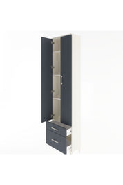 Arges Dolap 4 Raflı 2 Çekmeceli 2 Kapaklı 60x30x243 Aytaşı-Antrasit