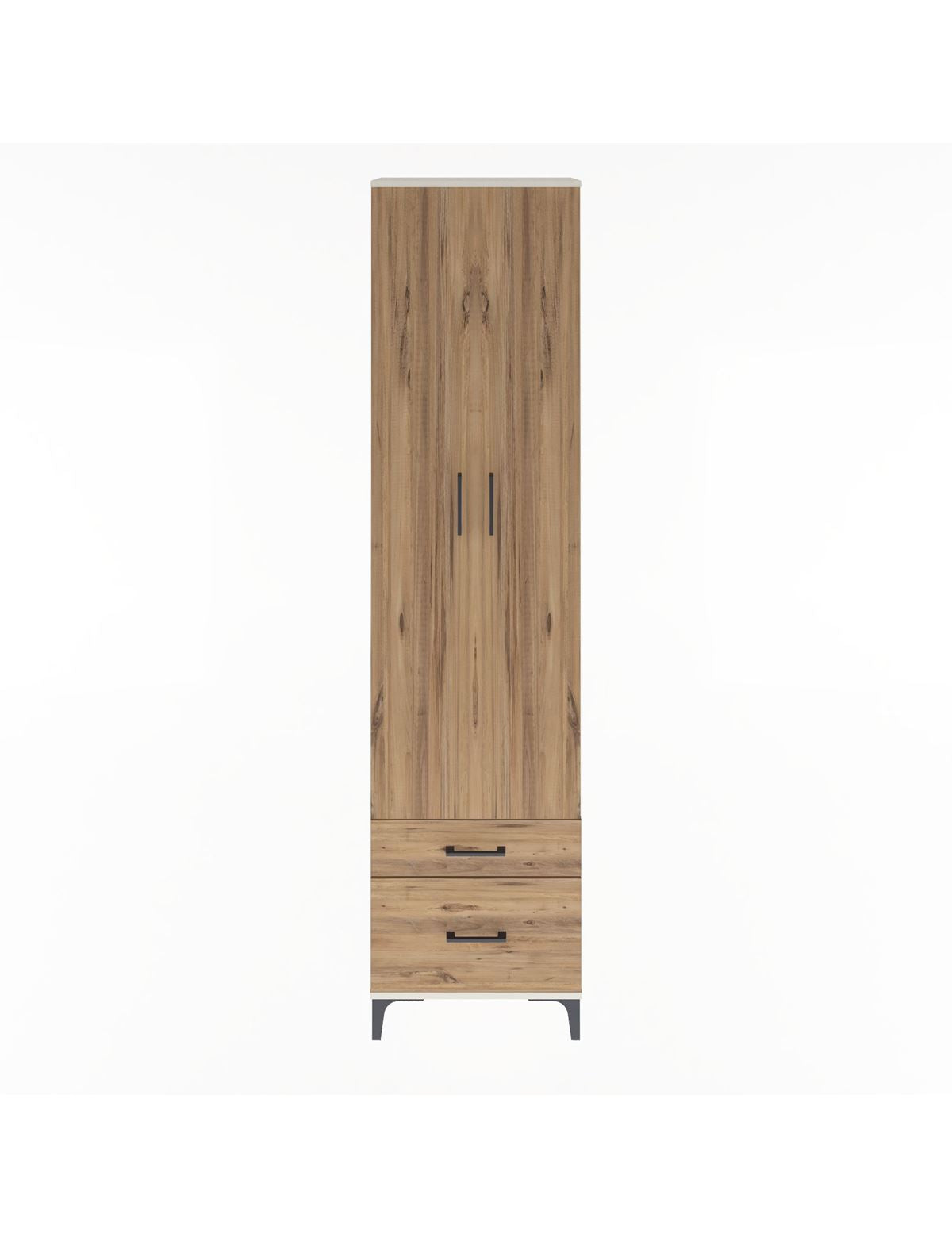 Arges Dolap 4 Raflı 2 Çekmeceli 2 Kapaklı 60x30x243 Aytaşı-Çam