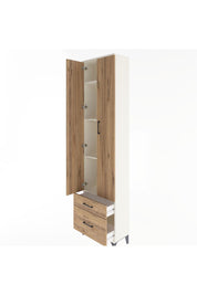 Arges Dolap 4 Raflı 2 Çekmeceli 2 Kapaklı 60x30x243 Aytaşı-Çam