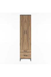 Arges Dolap 4 Raflı 2 Çekmeceli 2 Kapaklı 60x30x243 Antrasit-Çam