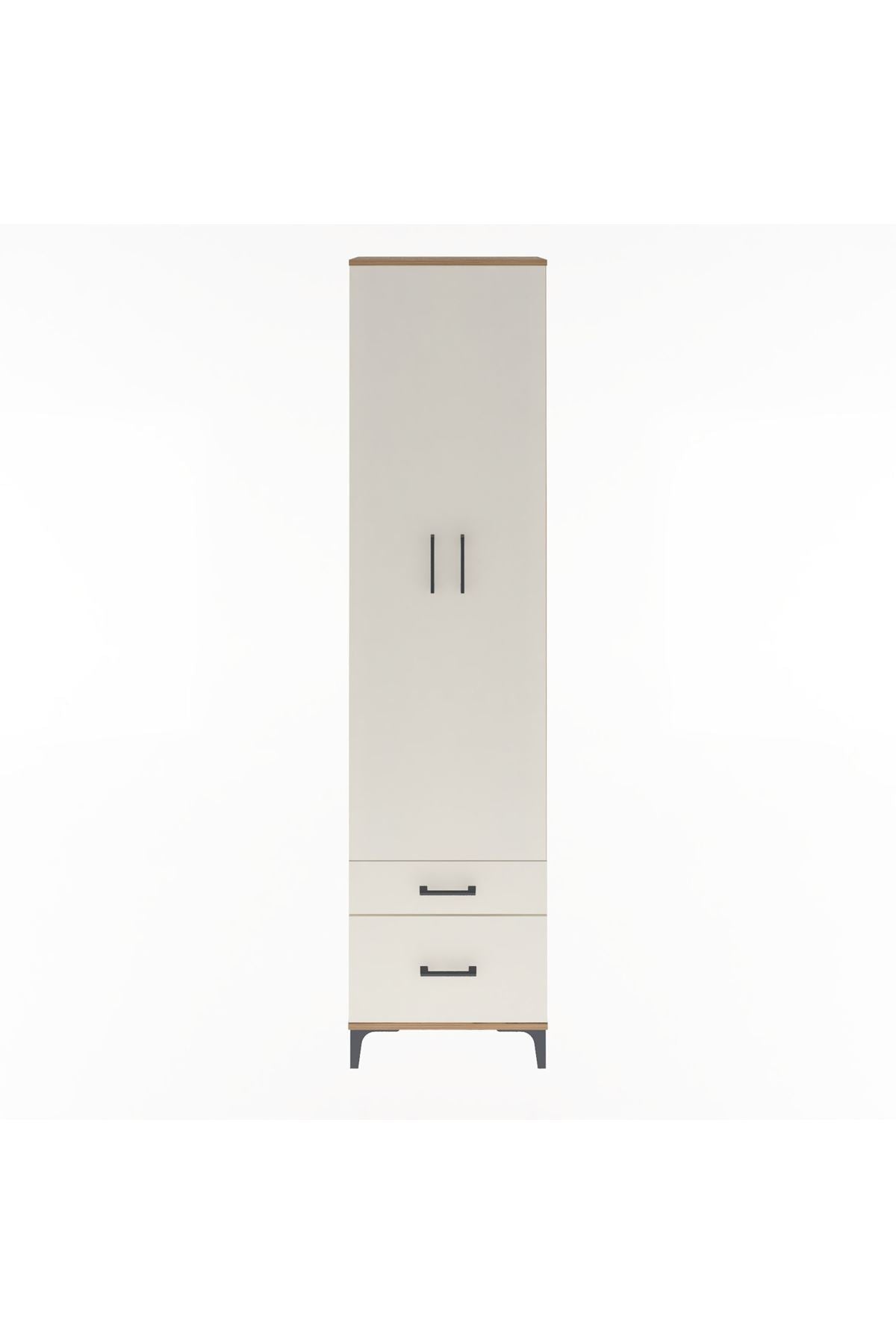 Arges Dolap 4 Raflı 2 Çekmeceli 2 Kapaklı 60x30x243 Çam-Aytaşı