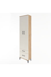Arges Dolap 4 Raflı 2 Çekmeceli 2 Kapaklı 60x30x243 Çam-Aytaşı