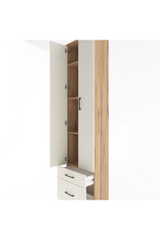 Arges Dolap 4 Raflı 2 Çekmeceli 2 Kapaklı 60x30x243 Çam-Aytaşı