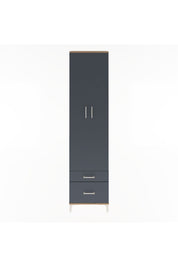 Arges Dolap 4 Raflı 2 Çekmeceli 2 Kapaklı 60x30x243 Çam-Antrasit