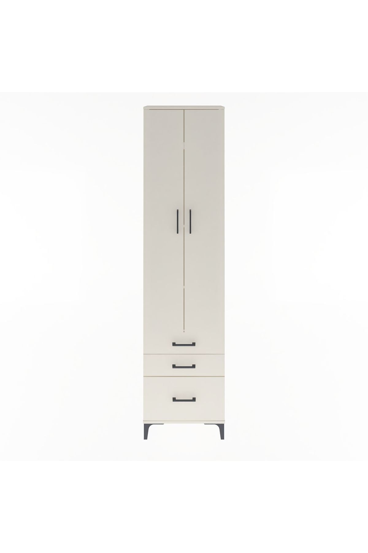 Arges Dolap 4 Raflı 3 Çekmeceli 2 Kapaklı 60x30x243 Aytaşı-Aytaşı