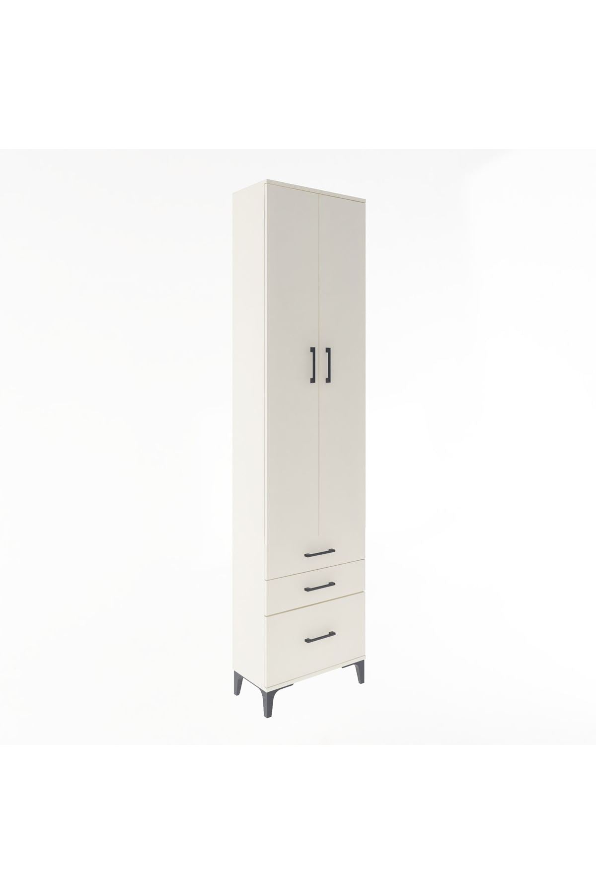 Arges Dolap 4 Raflı 3 Çekmeceli 2 Kapaklı 60x30x243 Aytaşı-Aytaşı