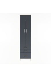 Arges Dolap 4 Raflı 3 Çekmeceli 2 Kapaklı 60x30x243 Aytaşı-Antrasit