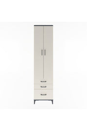 Arges Dolap 4 Raflı 3 Çekmeceli 2 Kapaklı 60x30x243 Antrasit-Aytaşı