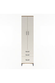 Arges Dolap 4 Raflı 3 Çekmeceli 2 Kapaklı 60x30x243 Çam-Aytaşı