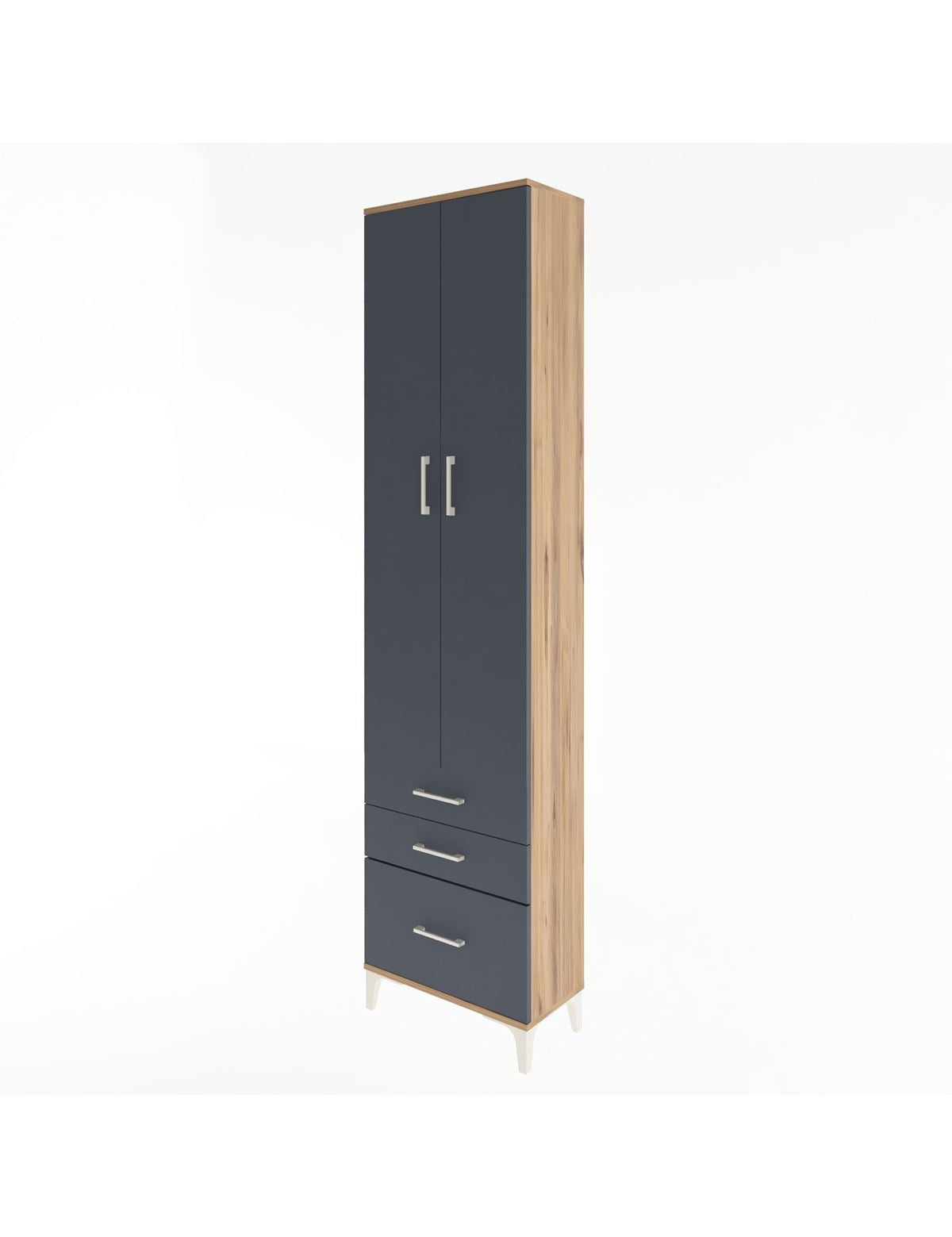 Arges Dolap 4 Raflı 3 Çekmeceli 2 Kapaklı 60x30x243 - S32M007V8A