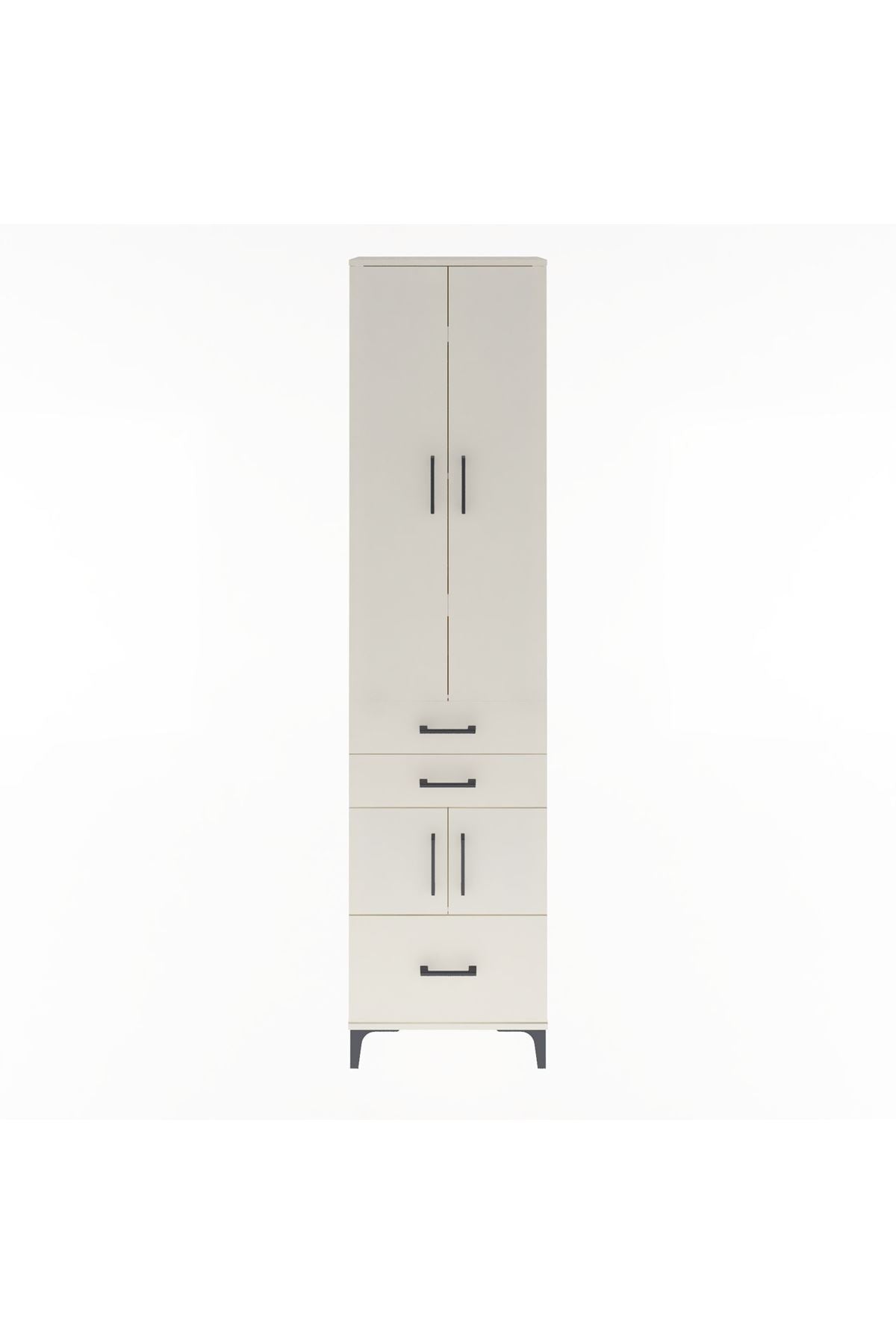 Arges Dolap 5 Raflı 3 Çekmeceli 4 Kapaklı 60x30x243 Aytaşı-Aytaşı