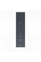Arges Dolap 5 Raflı 3 Çekmeceli 4 Kapaklı 60x30x243 Aytaşı-Antrasit