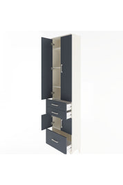 Arges Dolap 5 Raflı 3 Çekmeceli 4 Kapaklı 60x30x243 Aytaşı-Antrasit