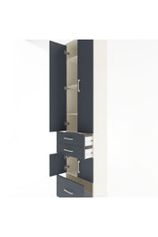 Arges Dolap 5 Raflı 3 Çekmeceli 4 Kapaklı 60x30x243 Aytaşı-Antrasit