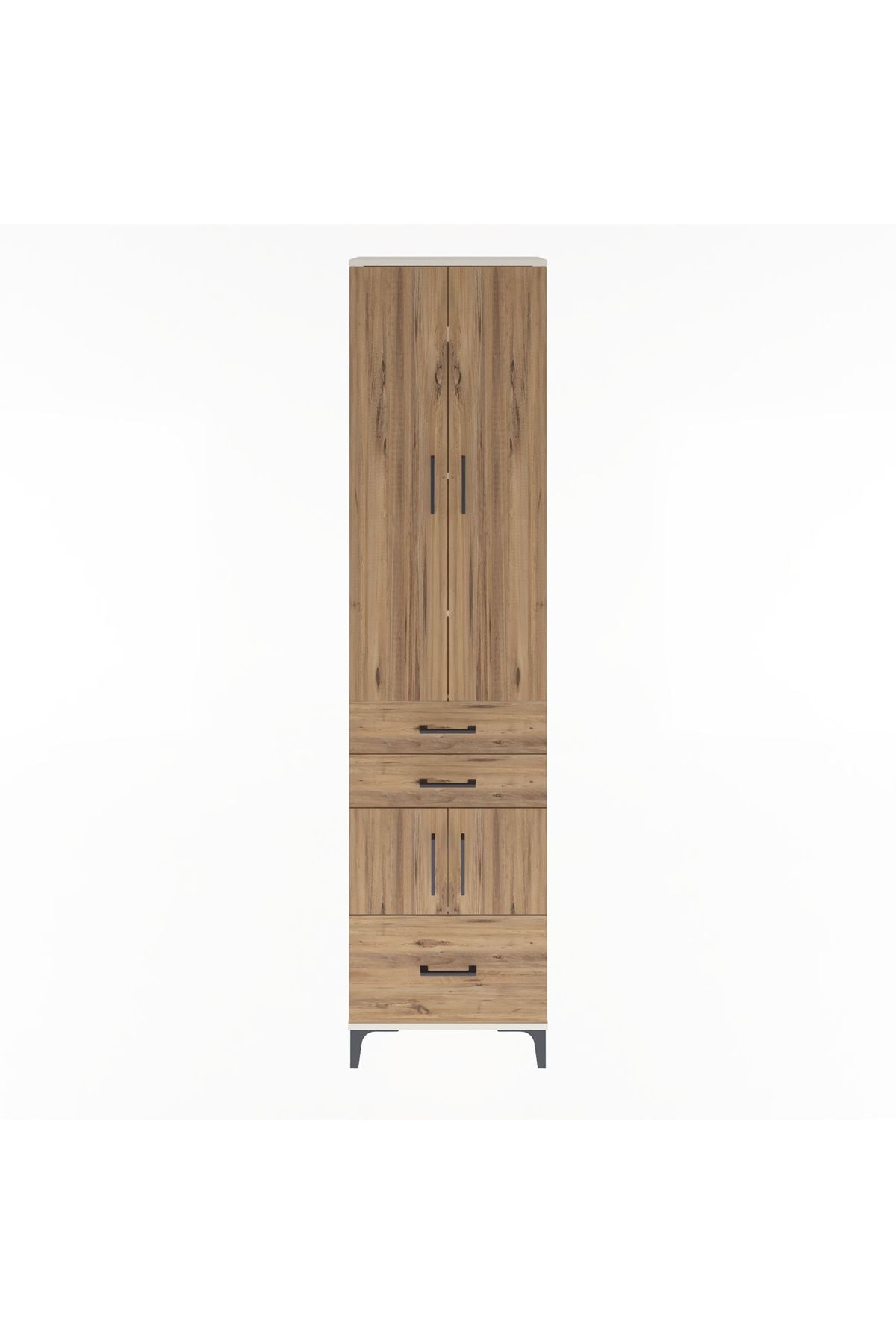 Arges Dolap 5 Raflı 3 Çekmeceli 4 Kapaklı 60x30x243 Aytaşı-Çam