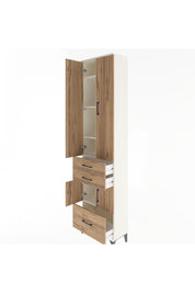 Arges Dolap 5 Raflı 3 Çekmeceli 4 Kapaklı 60x30x243 Aytaşı-Çam