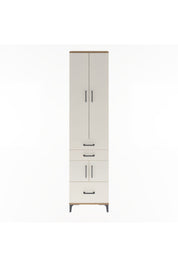 Arges Dolap 5 Raflı 3 Çekmeceli 4 Kapaklı 60x30x243 Çam-Aytaşı