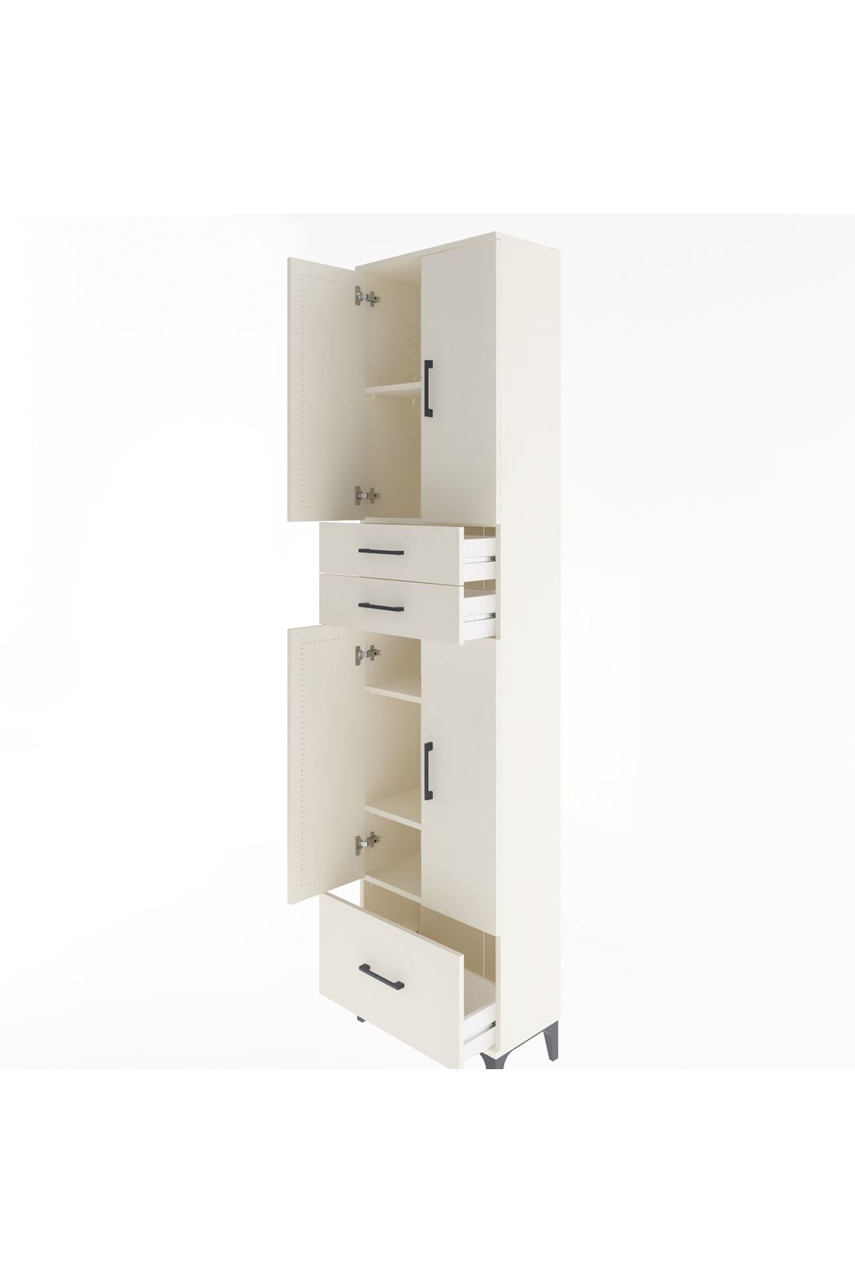 Arges Dolap 5 Raflı 3 Çekmeceli 4 Kapaklı 60x30x243 Aytaşı-Aytaşı