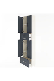 Arges Dolap 5 Raflı 3 Çekmeceli 4 Kapaklı 60x30x243 Aytaşı-Antrasit