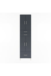 Arges Dolap 5 Raflı 3 Çekmeceli 4 Kapaklı 60x30x243 Antrasit-Antrasit