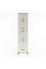 Arges Dolap 5 Raflı 3 Çekmeceli 4 Kapaklı 60x30x243 Çam-Aytaşı