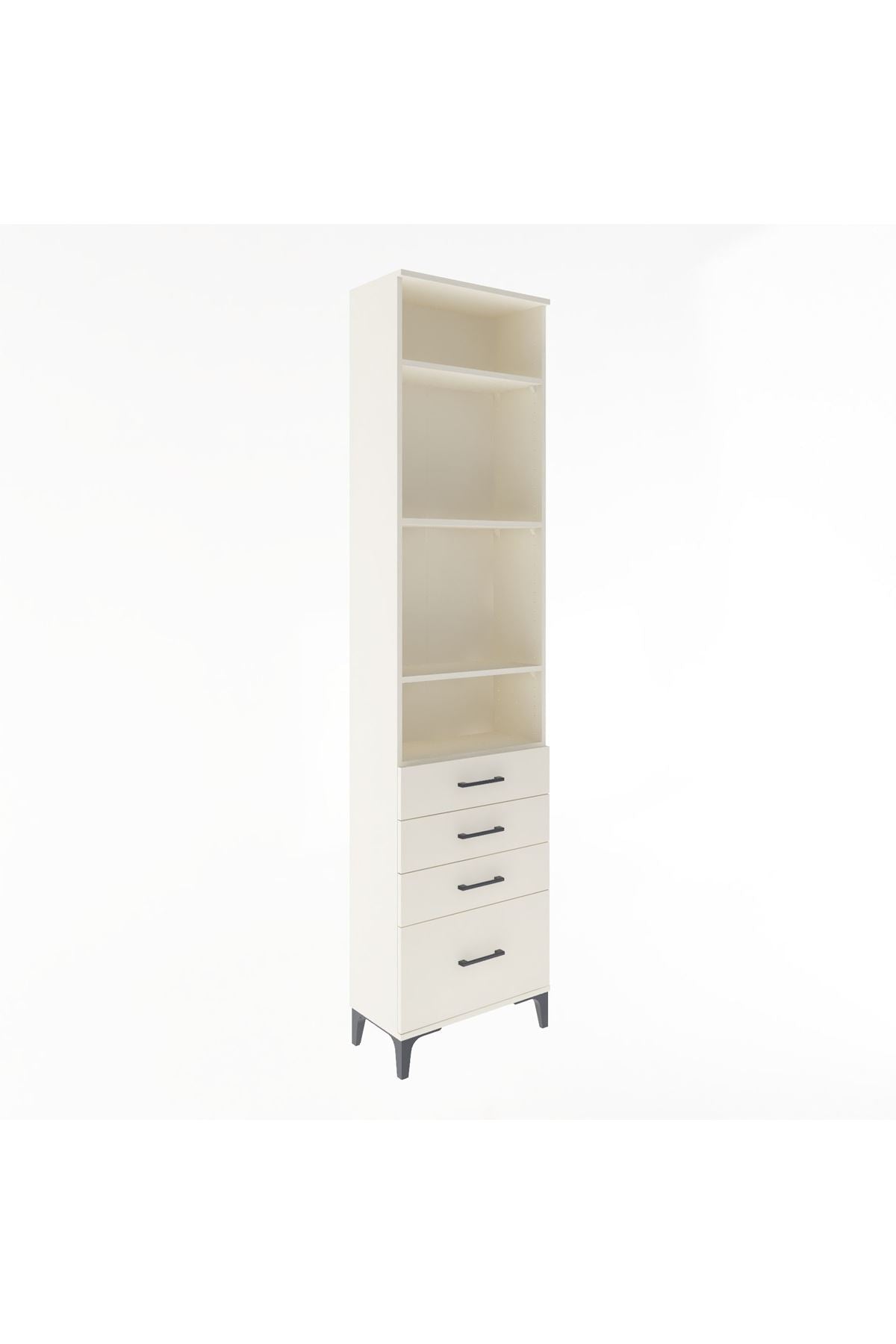 Arges Dolap 4 Raflı 4 Çekmeceli 60x30x243 Aytaşı-Aytaşı