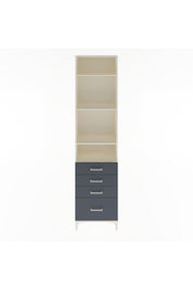 Arges Dolap 4 Raflı 4 Çekmeceli 60x30x243 Aytaşı-Antrasit