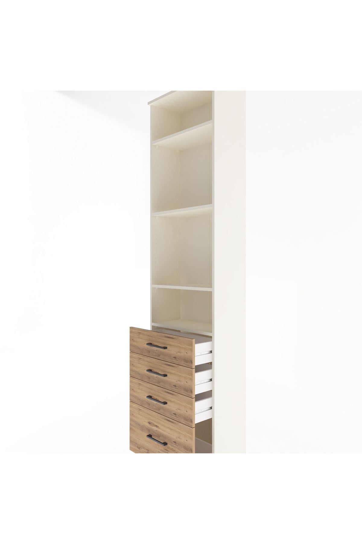 Arges Dolap 4 Raflı 4 Çekmeceli 60x30x243 Aytaşı-Çam