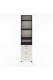 Arges Dolap 4 Raflı 4 Çekmeceli 60x30x243 Antrasit-Aytaşı