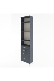 Arges Dolap 4 Raflı 4 Çekmeceli 60x30x243 Antrasit-Antrasit