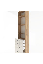 Arges Dolap 4 Raflı 4 Çekmeceli 60x30x243 Çam-Aytaşı