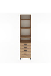 Arges Dolap 4 Raflı 4 Çekmeceli 60x30x243 Çam-Çam