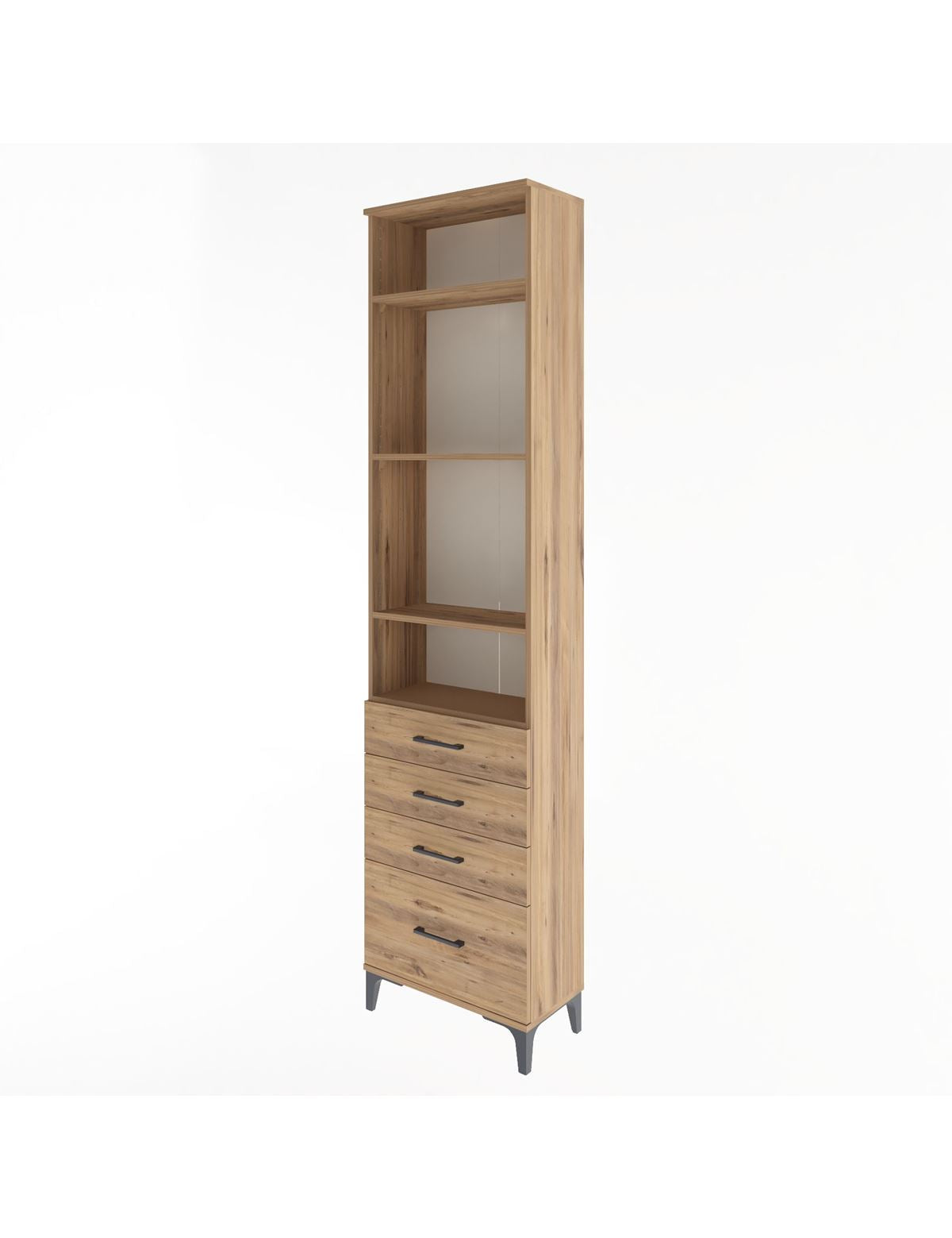 Arges Dolap 4 Raflı 4 Çekmeceli 60x30x243 - S32M010V9A