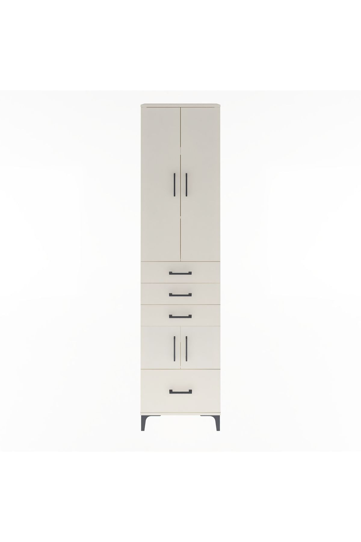 Arges Dolap 4 Raflı 4 Çekmeceli 4 Kapaklı 60x30x243 Aytaşı-Aytaşı