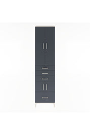 Arges Dolap 4 Raflı 4 Çekmeceli 4 Kapaklı 60x30x243 Aytaşı-Antrasit