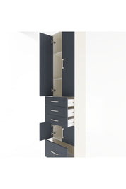 Arges Dolap 4 Raflı 4 Çekmeceli 4 Kapaklı 60x30x243 Aytaşı-Antrasit