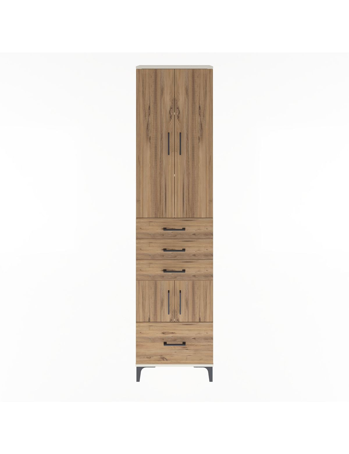 Arges Dolap 4 Raflı 4 Çekmeceli 4 Kapaklı 60x30x243 Aytaşı-Çam