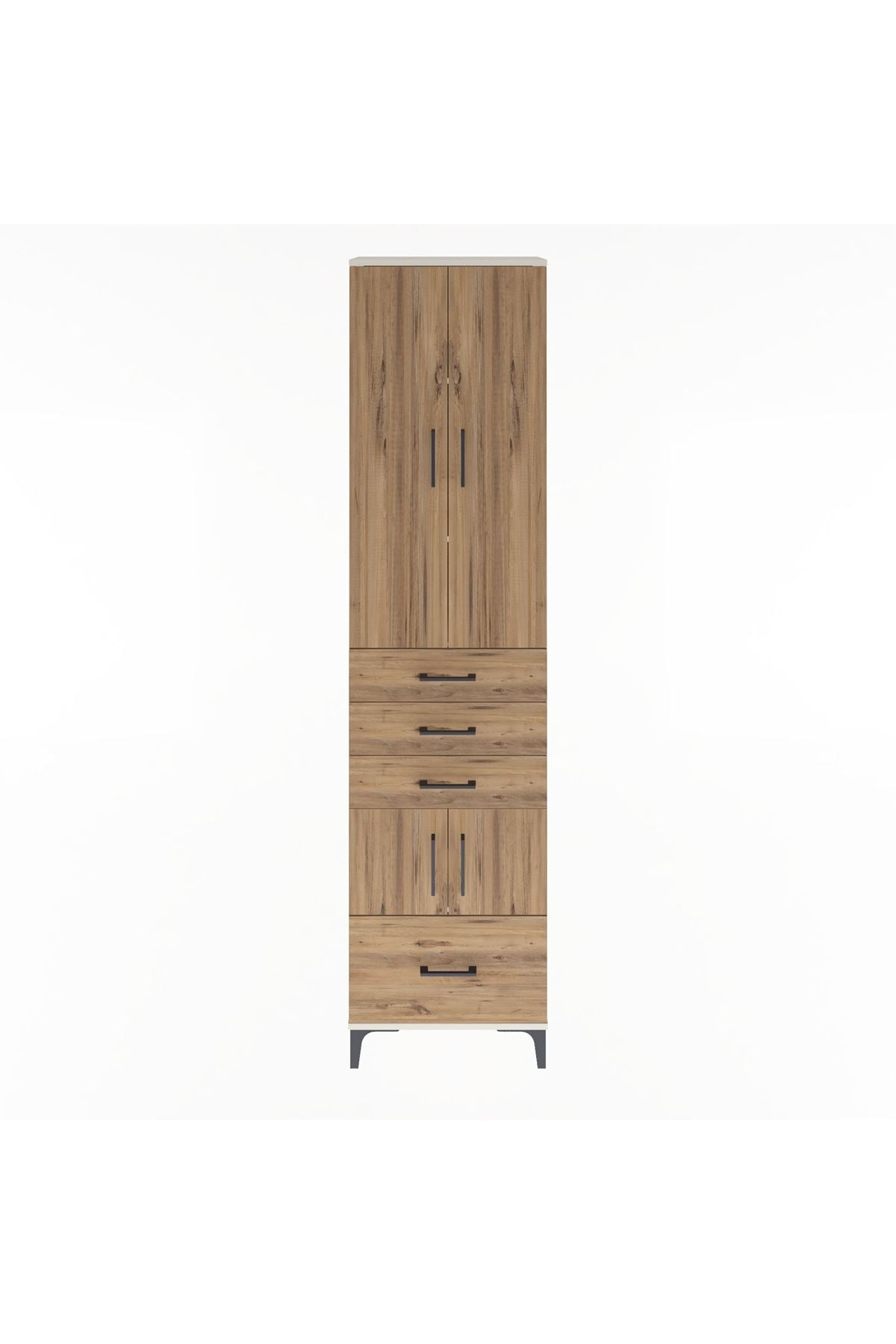 Arges Dolap 4 Raflı 4 Çekmeceli 4 Kapaklı 60x30x243 Aytaşı-Çam