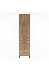 Arges Dolap 4 Raflı 4 Çekmeceli 4 Kapaklı 60x30x243