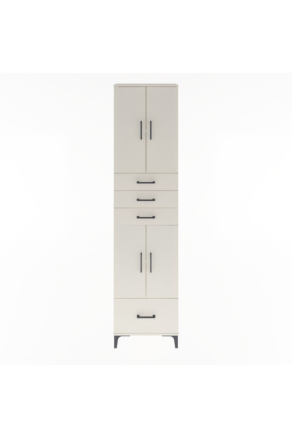 Arges Dolap 4 Raflı 4 Çekmeceli 4 Kapaklı 60x30x243 Aytaşı-Aytaşı