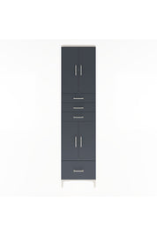 Arges Dolap 4 Raflı 4 Çekmeceli 4 Kapaklı 60x30x243 Aytaşı-Antrasit