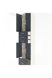 Arges Dolap 4 Raflı 4 Çekmeceli 4 Kapaklı 60x30x243 Aytaşı-Antrasit